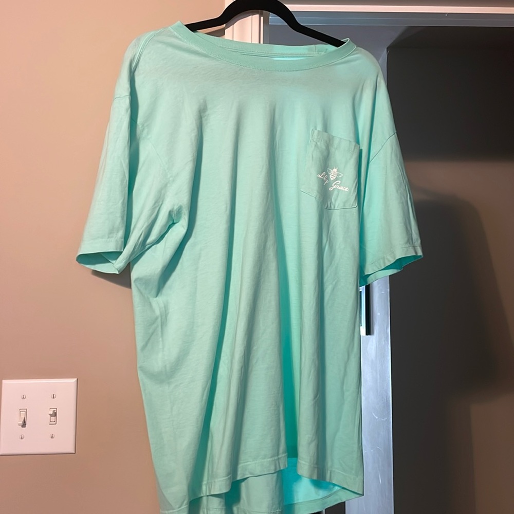 Lily Grace aqua graphic tee